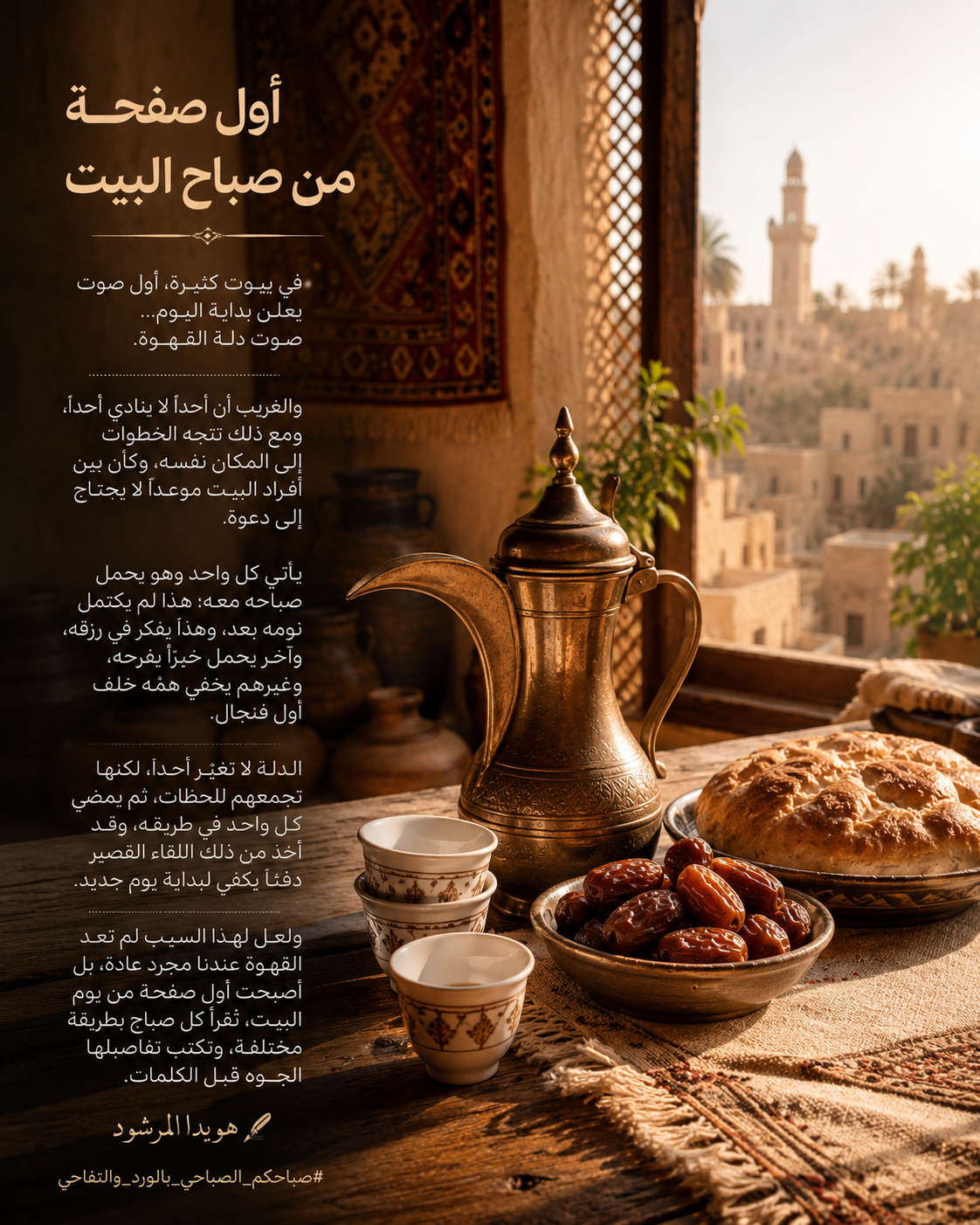 أول صفحة من صباح البيت
