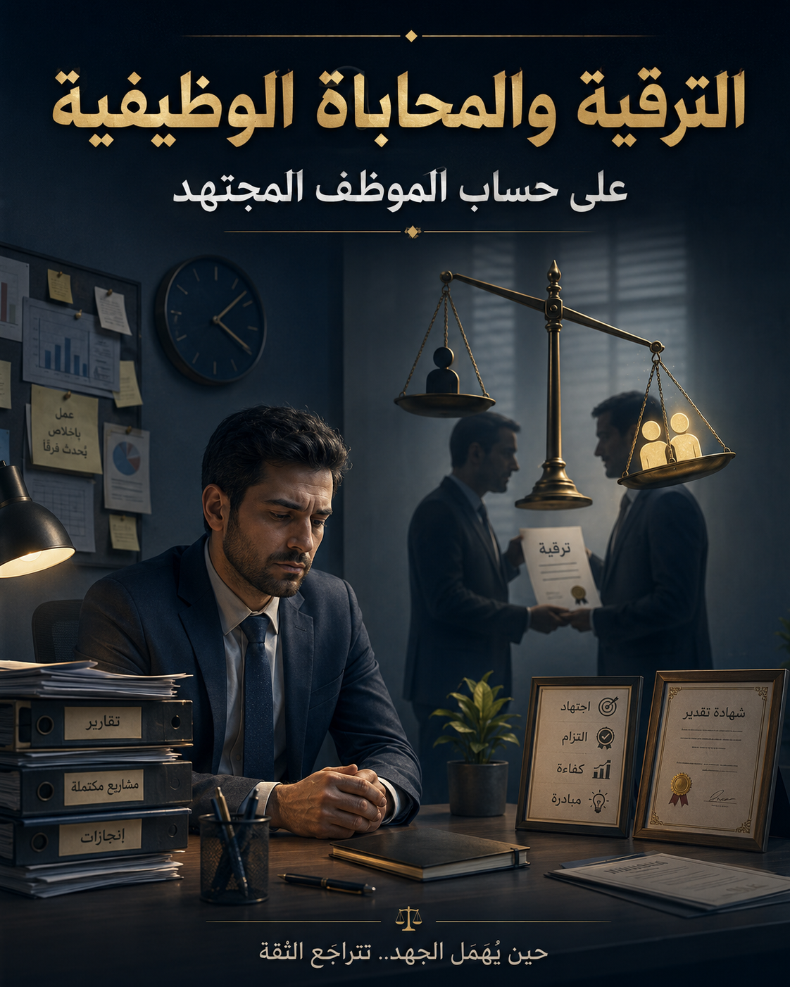 الترقية والمحاباة الوظيفية على حساب الموظف المجتهد